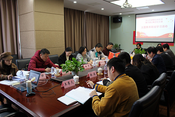 洪山区建管站党总支、青开支部开展主题教育联组学习活动