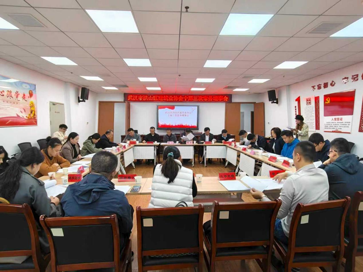 武汉市洪山区建筑业协会十届三次常务理事会召开 共商行业发展破局之路