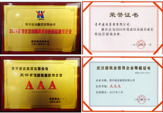 双喜临门！青开建设集团斩获两项市级行业荣誉